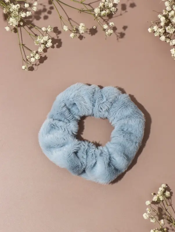 Резинка для волос QF &laquo;Орбита&raquo;, нежность, 9 см, голубая