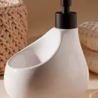 Дозатор для мыла SL Home Drop, с подставкой для губки, 450 мл, белый