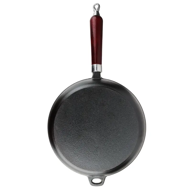 VETTA Сковорода чугун, d26х5,5см, деревянная ручка, индукция