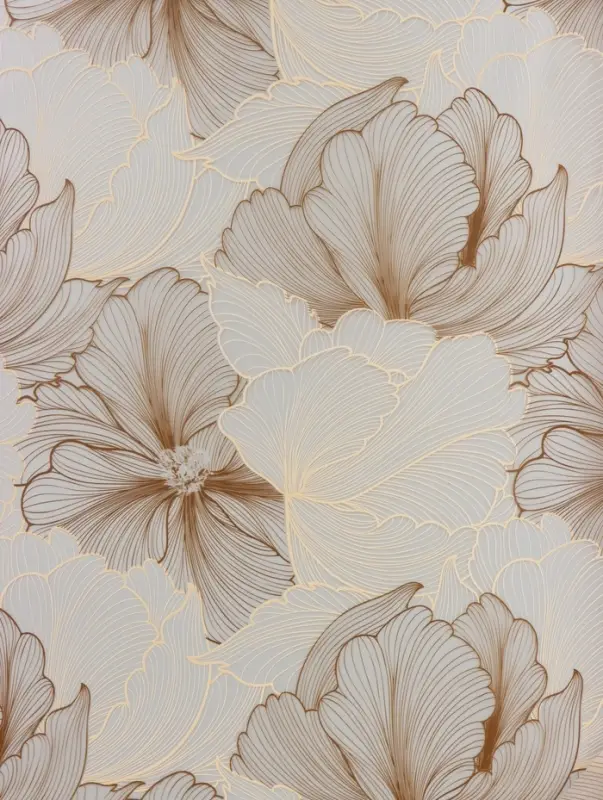 Пленка для цветов и букетов &laquo;Акварельный эскиз&raquo;, матовая, бежевый, 57&times;57 см