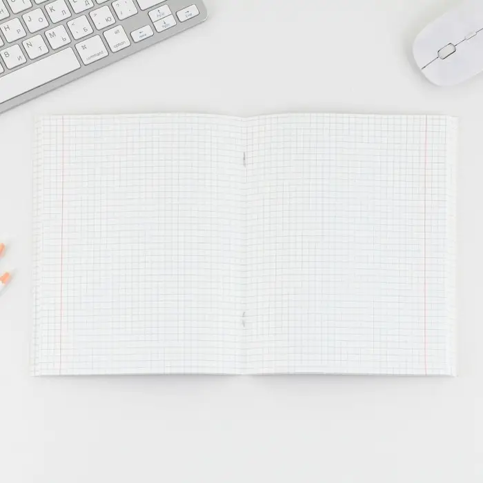 Тетрадь в клетку, 96 л., А5, на скрепке, блок №1, Energy