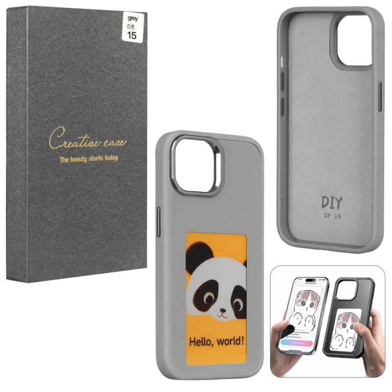 Чехол iPh 15 Gray с проекцией Чехол iPh 15 Gray с проекцией