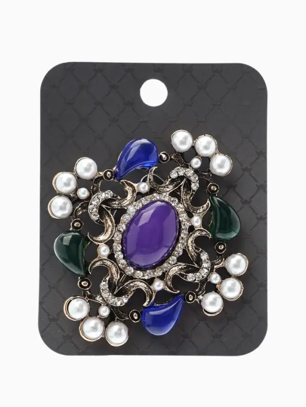 Брошь &laquo;Императрица&raquo;, награда, цветная в чернёном золоте