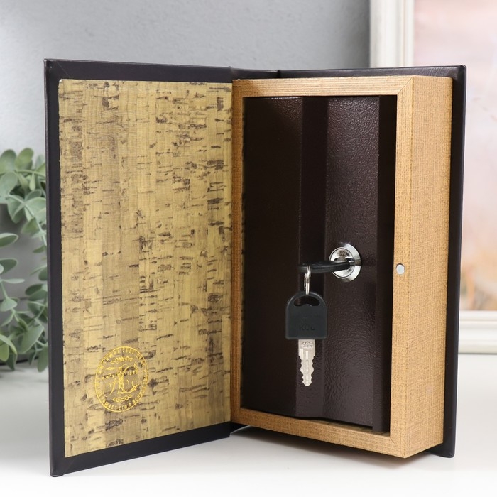 Сейф-книга дерево кожзам Сейф-книга дерево кожзам "Принципы финансового мышления" 21х13х5 см