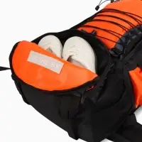 Рюкзак туристический, 90 литров, 6 наружных карманов, шнуровка, оранжевый