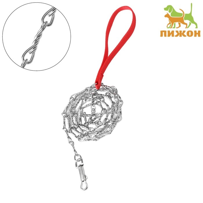 Поводок металлический витой с нейлоновой ручкой, 180 см х 2 мм Поводок металлический витой с нейлоновой ручкой, 180 см х 2 мм