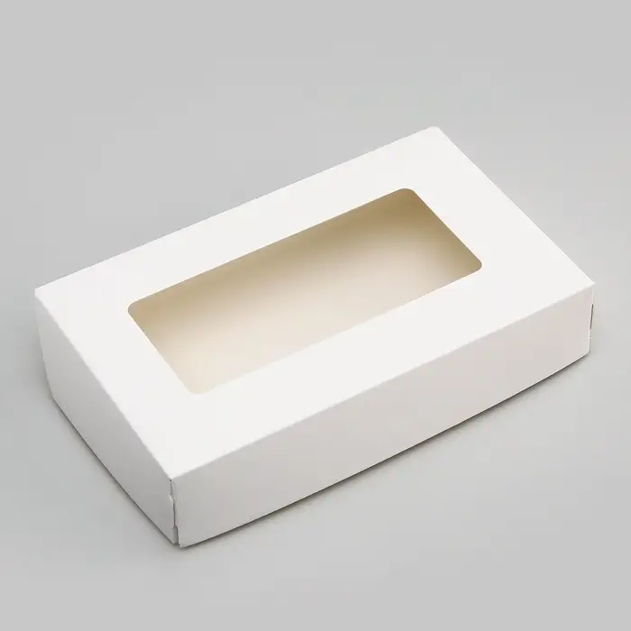 Контейнер навынос, с окном, белый, 20&times;12&times;4 см