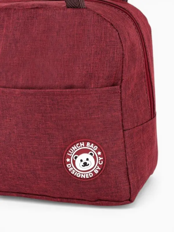 Термосумка на молнии, объём 6 л, цвет бордовый