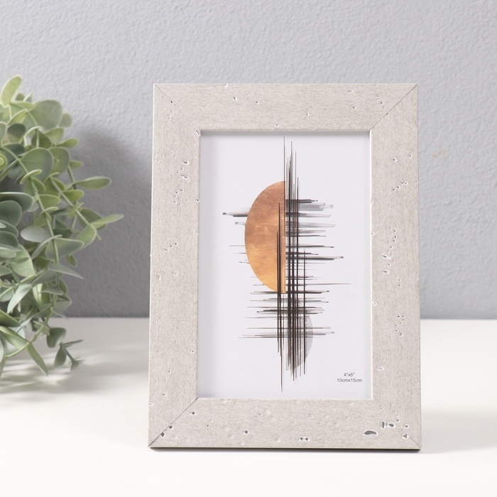 Фоторамка пластик 10х15 см Фоторамка пластик 10х15 см "Пробковое дерево" серая 1,5х14х18,8 см