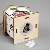 Подвеска световая &laquo;Дом Деда Мороза&raquo;, 7&times;6&times;8 см, 1 LED, от батареек AG10&times;3, свечение тёплое белое