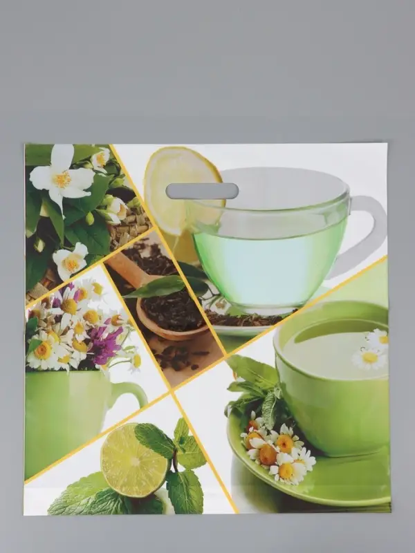 Пакет "Свежесть", полиэтиленовый с вырубной ручкой, 45 х 45 + 3 см, 65 мкм