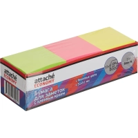 Стикеры  с клеев.краем 51x51 мм, 100л в блоке, неон 12 бл