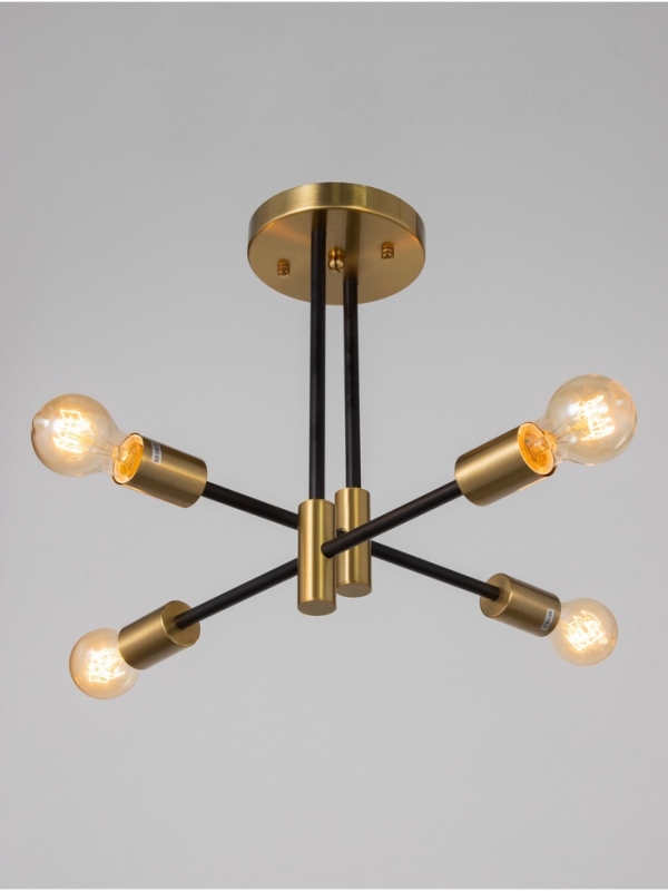 Люстра Люстра "Лора" 4х40Вт Е27 латунь 58х58х37см