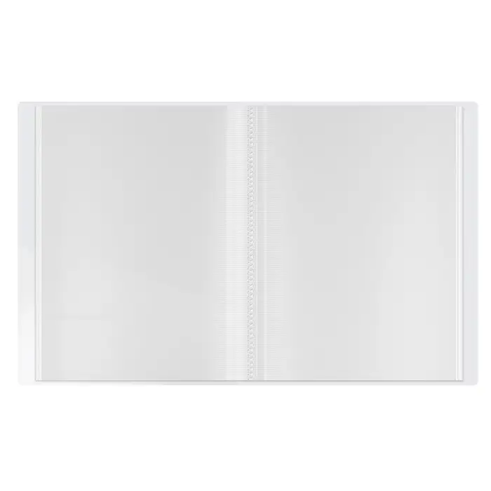 Папка с 20 вкладышами А4, 500 мкм, Calligrata, текстура &laquo;песок&raquo;, белая