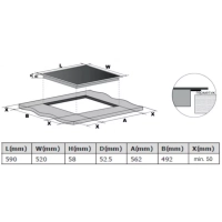 Индукционная варочная поверхность HHI 6740 BG черный