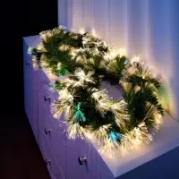 Хвойная гирлянда фиброоптическая «Вспышки» 200 см, автопереключение Хвойная гирлянда фиброоптическая «Вспышки» 200 см, автопереключение