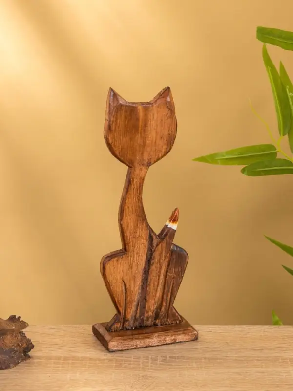 Сувенир на подставке «Киса», 25-27 см, дерево, МИКС