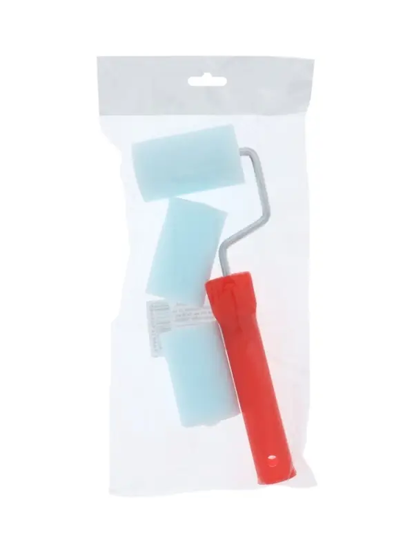 Валик ЛОМ, поролон, 65 мм, рукоятка d=6 мм, D=16 мм, 2 запасных шубки