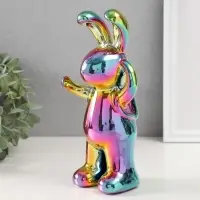 Фигурка керамика &laquo;Модный зайка&raquo;, зелёный хамелеон, 7&times;9.5&times;22 см