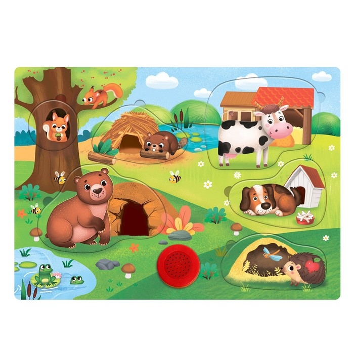 Пазл деревянный с чипом «Где чей дом??» Пазл деревянный с чипом «Где чей дом??»