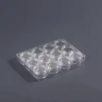 Органайзер для хранения мелочей, 12 баночек, 12&times;9&times;2 см, d=2.8&times;1.5 см, 2 мл, прозрачный