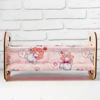 Кроватка деревянная для кукол Десятое Королевство &laquo;Катюша&raquo;, 44&times;24&times;24 см, с постельным бельём