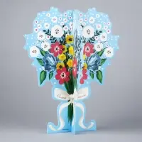 Объемная открытка «Цветы», 13.3 х 16.7 см