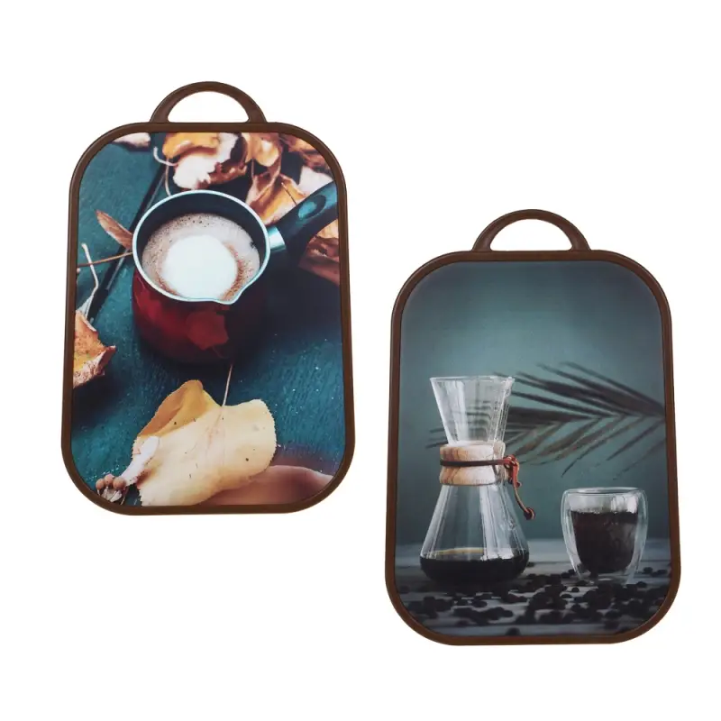 VETTA Доска разделочная "Кофе", 37x25х1,2см, полипропилен, 2 дизайна