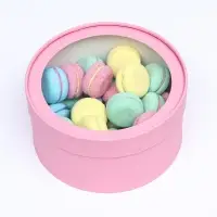 Подарочная коробка "Нежность" розовая, завальцованная с окном,21х11 см