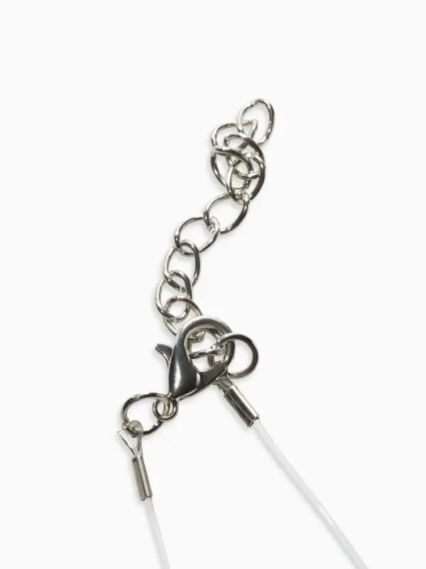 Гарнитур 2 предмета: кулон, серьги &laquo;На леске&raquo;, капелька, белые в серебре, 30 см