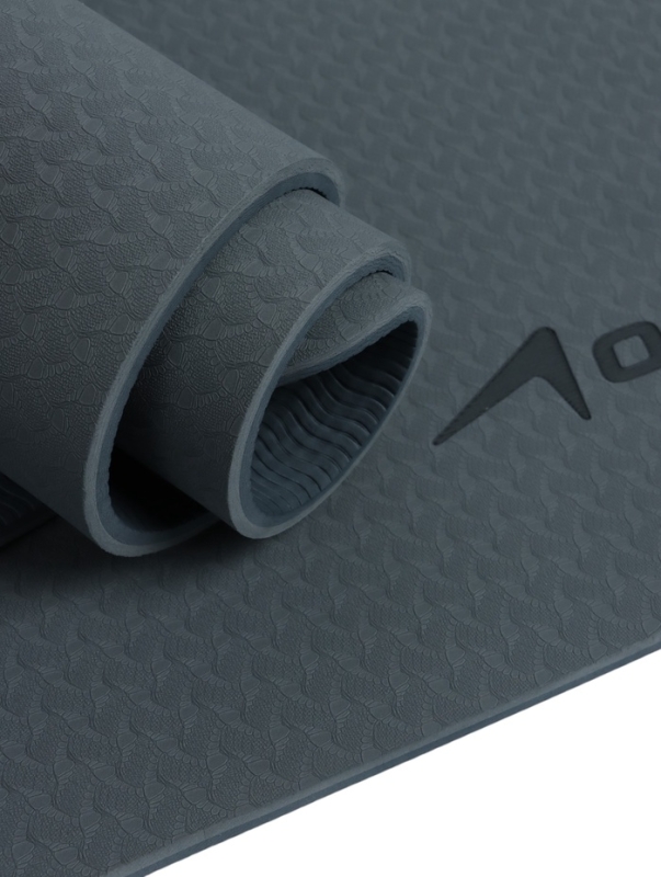Коврик для фитнеса и йоги ONLYTOP, 183x61x 0,8 см, цвет графитовый/темно-серый Коврик для фитнеса и йоги ONLYTOP, 183x61x 0,8 см, цвет графитовый/темно-серый
