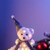 Фигура светодиодная &laquo;Медвежонок&raquo;, 15 LED, 12&times;13&times;26 см, постоянное свечение, от батареек, свечение тёплое белое