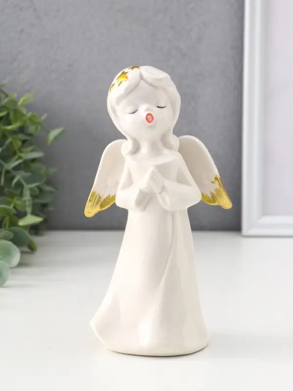 Сувенир керамика "Ангел поющий" 10х6,5х18,5 см