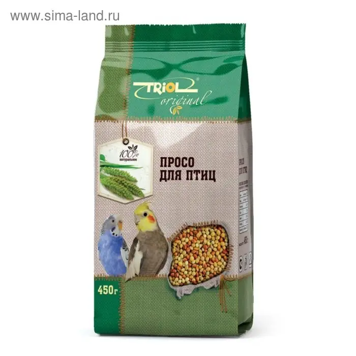 Корм Triol для птиц, просо, 450 г