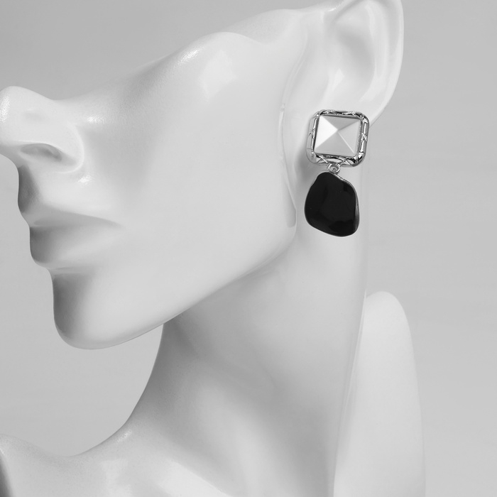 Серьги ассорти Серьги ассорти "Античность" квадрат, цвет серебро