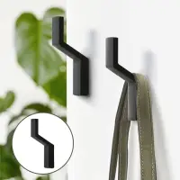 Крючок мебельный CAPPIO TRANQUILITY, однорожковый, цвет черный, набор 10 шт