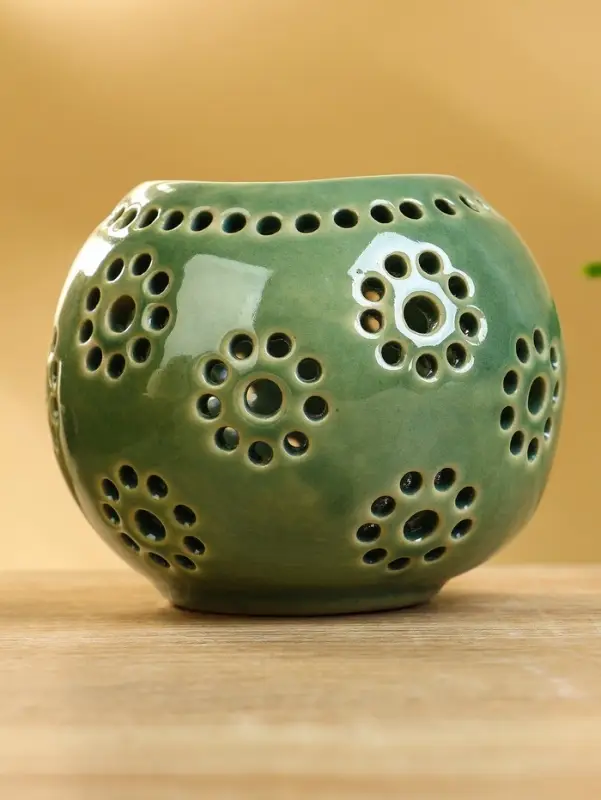 Аромалампа «Шар», 9×9×8 см, керамика, салатовая