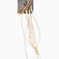 Булавки "Аксельбант", жемчуг, цвет белый в золоте