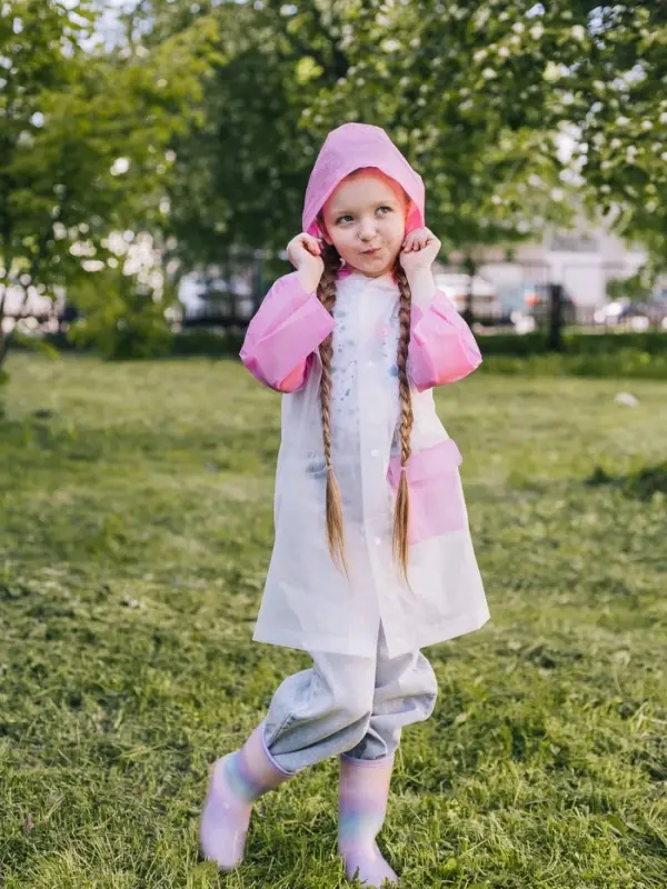 Дождевик детский &laquo;Гуляем под дождём&raquo;, рост 116-134 см, ЭВА 85 г, розовый