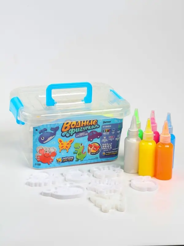 Набор для опытов &laquo;Водные фигурки&raquo;, 14 молдов, 12 цветов, в контейнере