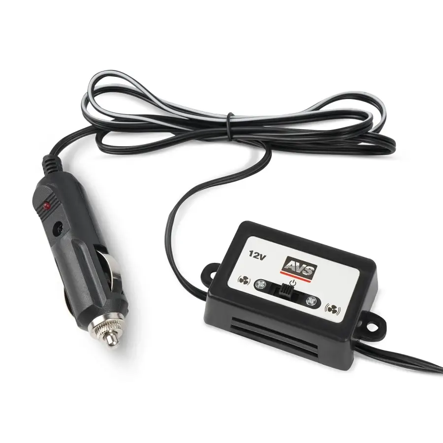 Вентилятор автомобильный AVS 8048 12В 8" (корпус: металл, переключатель, цвет: серебристый)