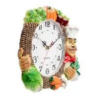 Часы настенные интерьерные &laquo;Овощи&raquo;, для кухни, бесшумные, плавный ход, d=17 см, 27&times;34 см, от батарейки 1&times;АА