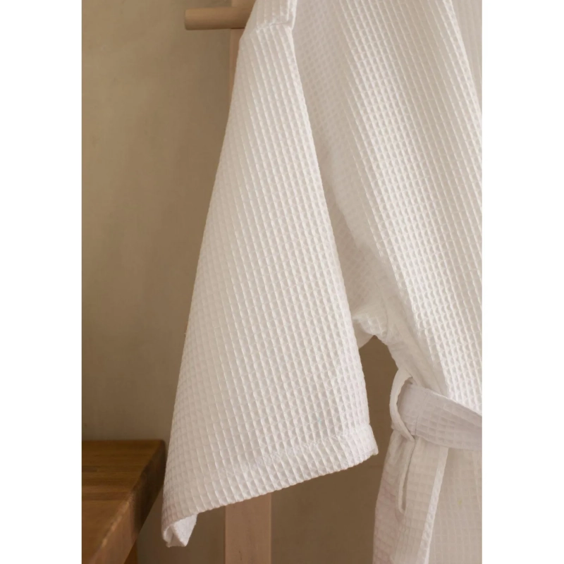 Халат вафельный Luscan Кимоно размер 58-60, белый