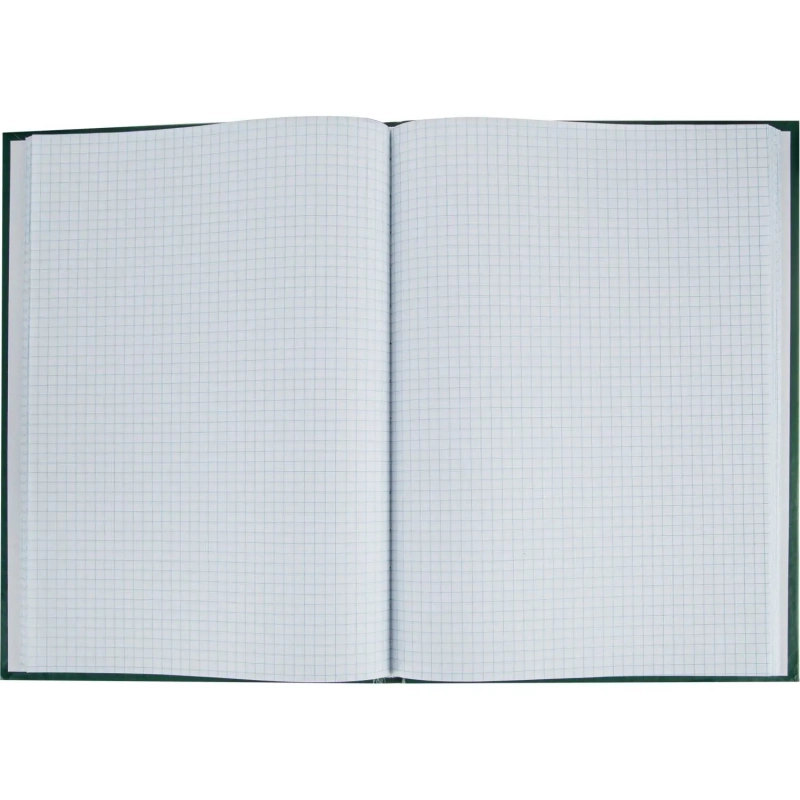 Книга учета Attache А4 96л в клетку блок офсет, бумвинил зеленый