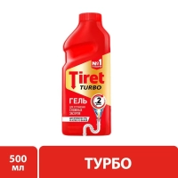 Средство для прочистки труб TIRET TURBO гель 500 мл