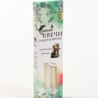 Свечи античные, набор 4 шт., 2.2&times;24 см, 8 ч, 50 г, белые