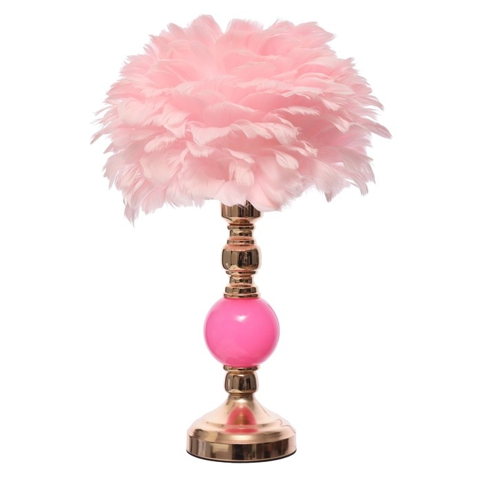 Настольная лампа Настольная лампа "Перина" Е27 40Вт розовый 30х30х42 см