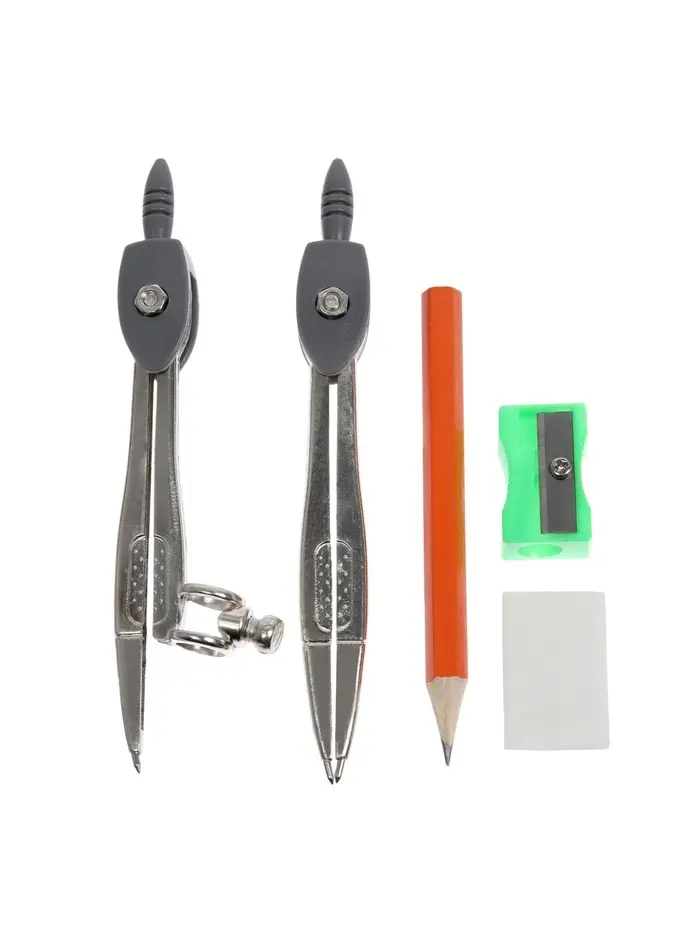 Набор чертежный Calligrata, 9 предметов, в металлическом пенале