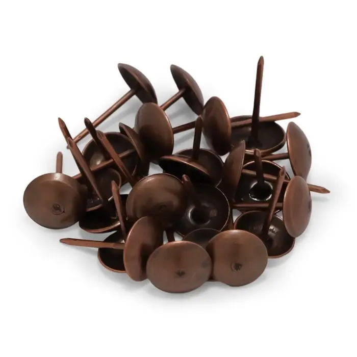 Гвозди ТУНДРА, декоративные, обивочные, 10×18.5 мм, медь, фасовка 50 шт.