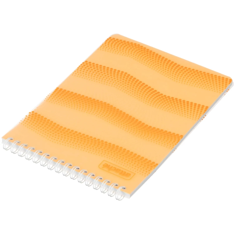 Блокнот WAVES оранжевый А5 спираль 50л. пласт.